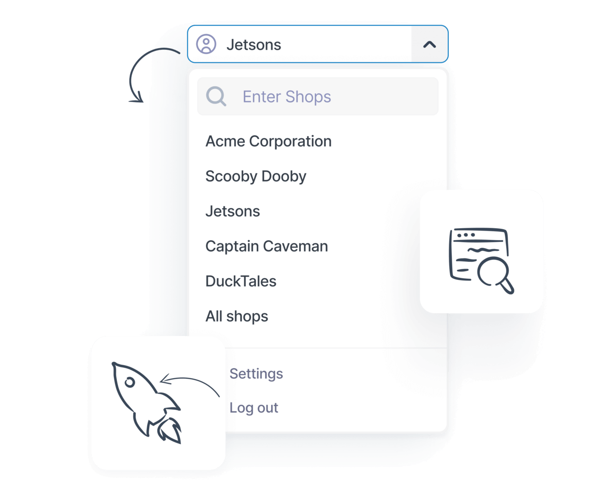 Profit Cyclops provides easily navigate between client accounts of amazon sellers